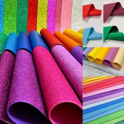 Фоамиран-ЕВА в листах - глиттерный, обычный, металлизированый, бархатный