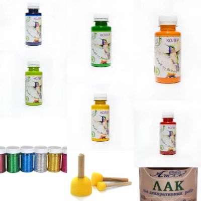 Колеры, лак, краски
