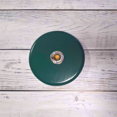 Подставка круг 15 см Зеленая - с флянцем, закругленная