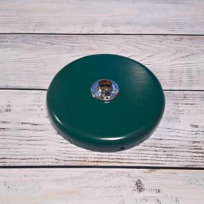 Подставка круг 15 см Зеленая - с флянцем, закругленная