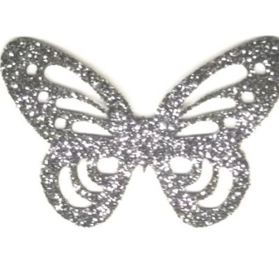 Глиттерный фоамиран 1 мм ,серебро