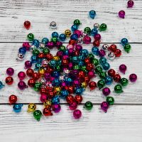 Бубончики новорічні (Кольорові) 1 см (комплект 10 шт_