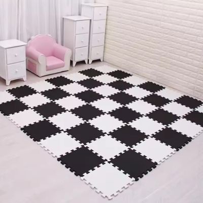 Коврик-пазл  50х50 комплект 12 шт Украина (черно-белые)