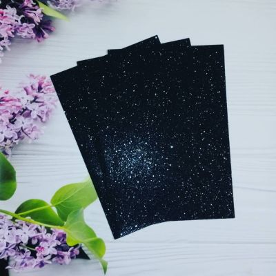 Глиттерный фоамиран 2 мм ,черный