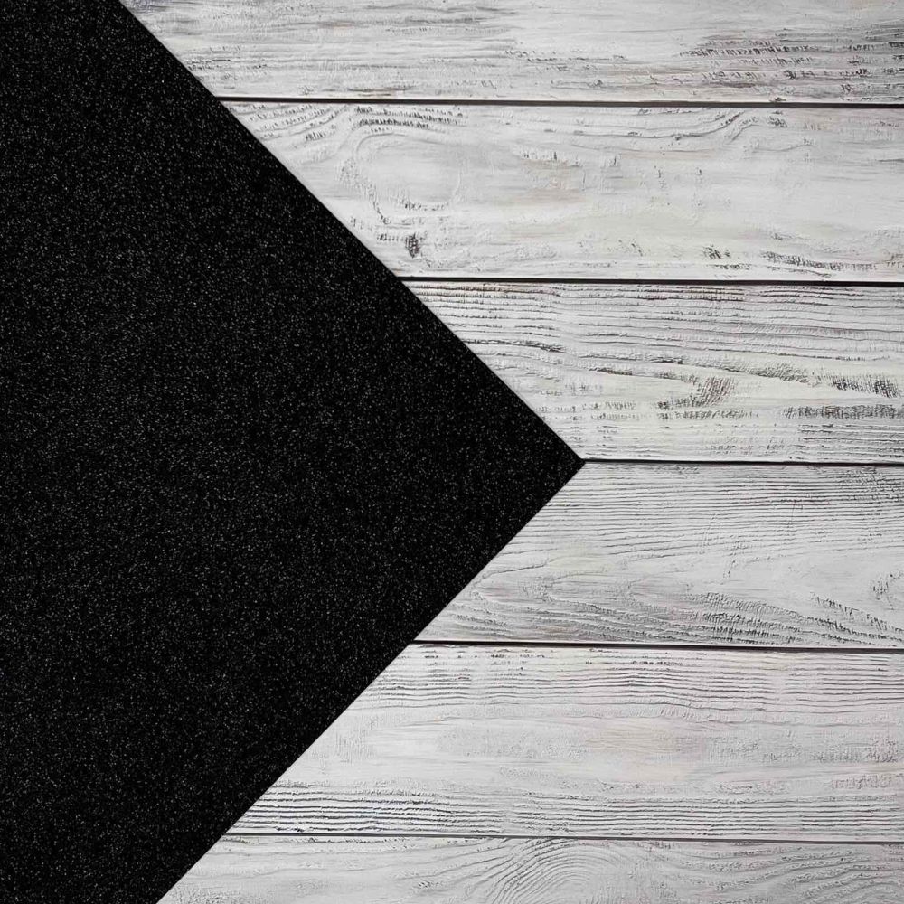 Глітерний фоаміран 2 мм чорний 50х50 см