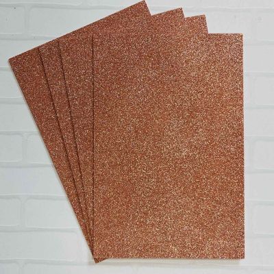 Глиттерный фоамиран 2 мм лосось