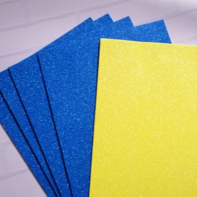 Глиттерный фоамиран 2 мм синий