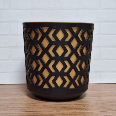 Горшок Ацтек черно-золотой