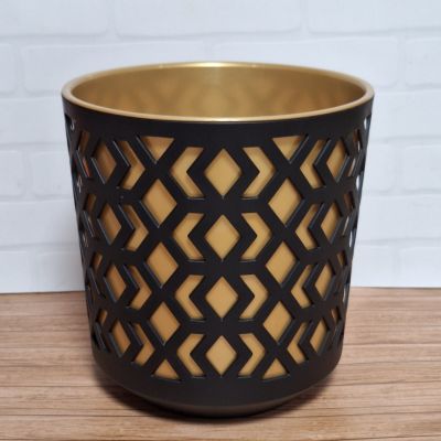 Горшок Ацтек черно-золотой
