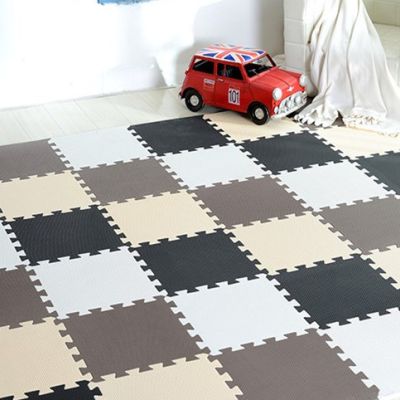 Коврик-пазл 50х50 комплект 12 шт  (коричневый, серый, какао, белый)