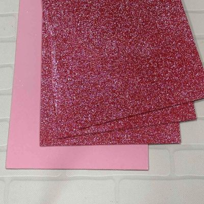 Глиттерный фоамиран 2 мм розовый