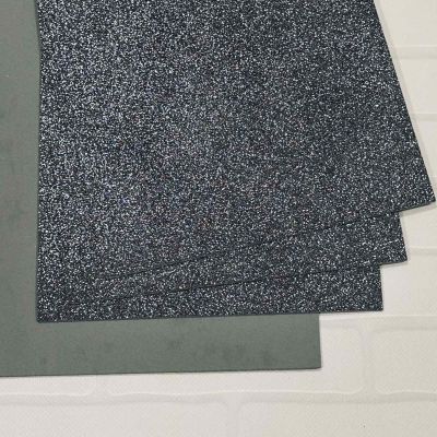 Глиттерный фоамиран 2 мм ,графит