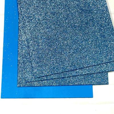 Глиттерный фоамиран 2 мм  светло-голубой