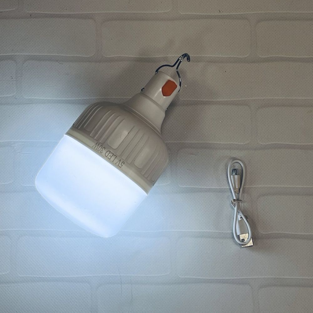 Лампа LED аккумуляторная, с зарядкой USB, 30 W