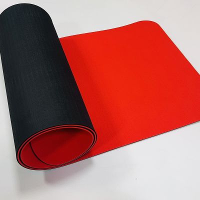 Коврик ЕВА-спорт 185х55х0,5 мм (красно-черный)