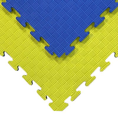 Мат Татами "Ласточкин хвост" 20мм EVA Желто-синие