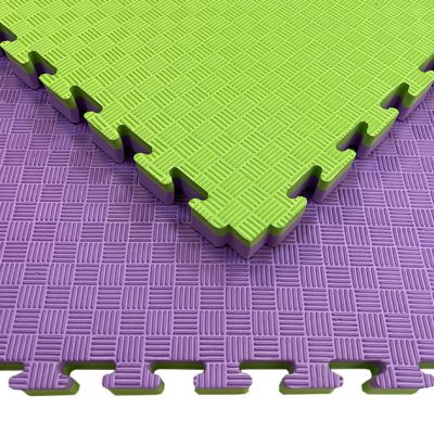Мат Татамі ластівчин хвіст EVA 40 мм (Фіолетово-Зелений)