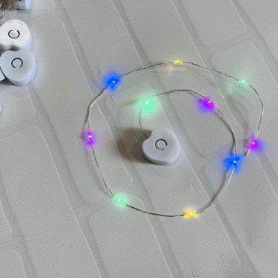 Мини-гирлянда 50 см, цветная (мигающая - 2 режима)