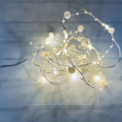 Мини-гирлянда 2 м Жемчуг