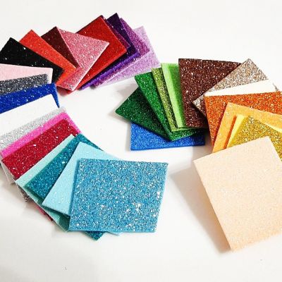 Образцы цветного глиттерного фоамирана