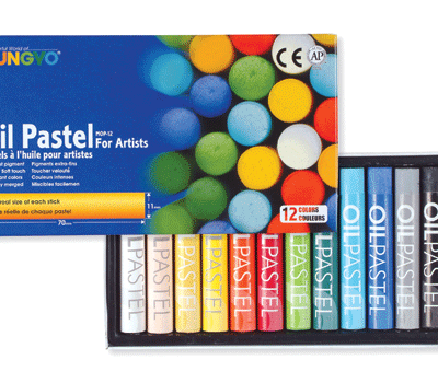 Пастель масляная MUNGYO 12 цветов, профессиональная  (синяя коробка)