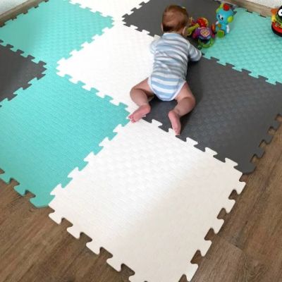 Коврик-пазл 50х50 комплект 12 шт Украина (серый-бирюза-белый)