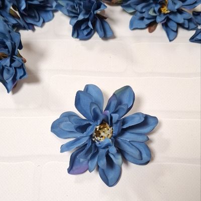 Цветок Георигина искуственный, синий