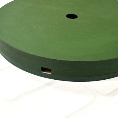 Подставка Круг 25 см (под трубу 20 мм) - зеленая