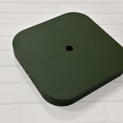 Подставка Квадрат 25 см (под трубу 16 мм) - зеленая