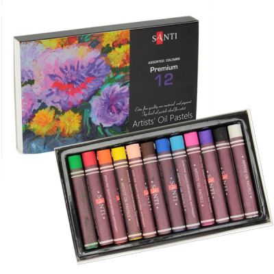 Масляная пастель SANTI 12 цв.