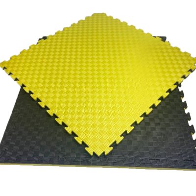 Мат Татами ласточкин хвост EVA 20 мм (Желто-Черный)