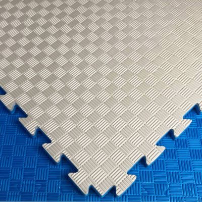 Мат Татами ласточкин хвост EVA 20 мм (Бежево-Голубой)