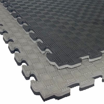 Мат Татами ласточкин хвост EVA 20 мм (Серо-Черный)