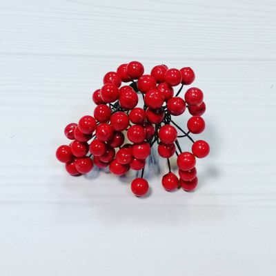 Глянцевые ягоды (тычинки) - красная калина (мелкая)