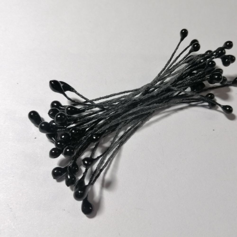 Тичинки нитки (чорні)  (≈ 300 шт)
