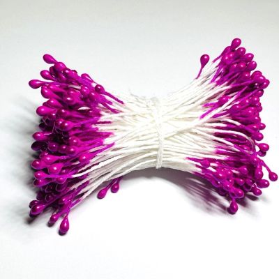 Тычинки нитки - малиноввые (≈ 300 шт)